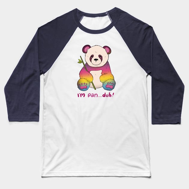 Pan Pride Panda Baseball T-Shirt by Liberal Jane Illustration